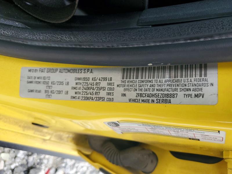 Aukcja sprzedaży 2014 Fiat 500l, vin: ZFBCFADH5EZ018887, numer aukcji: 61204996