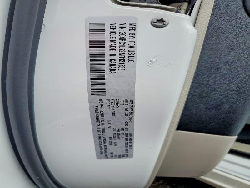 62305436 :رقم المزاد ، 2C4RC1L72NR121638 vin ، 2022 Chrysler Pacifica مزاد بيع