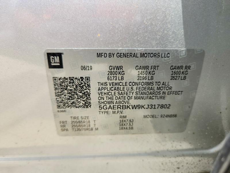 Продажа на аукционе авто 2019 Buick Enclave, vin: 5GAERBKW9KJ317802, номер лота: 61432086