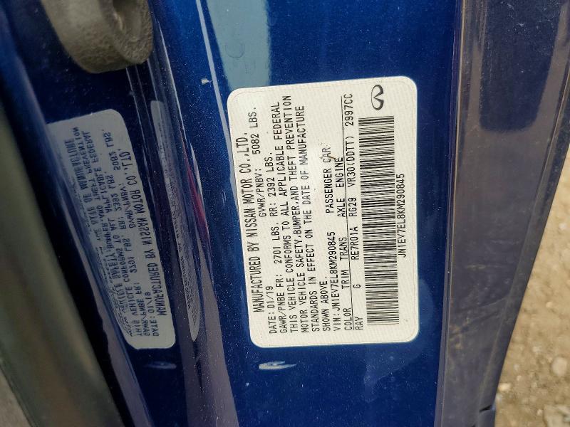 Aukcja sprzedaży 2019 Infiniti Q60, vin: JN1EV7EL8KM290845, numer aukcji: 61217476