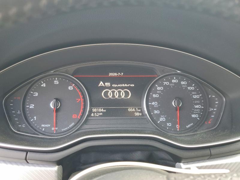 2018 Audi A5 მანქანა იყიდება აუქციონზე, vin: WAUNNAF52JA100559, აუქციონის ნომერი: 59261386