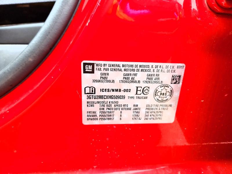 Aukcja sprzedaży 2017 Gmc Sierra, vin: 3GTU2MECXHG509039, numer aukcji: 59397986