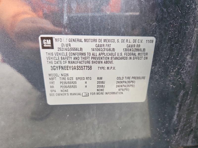 Aukcja sprzedaży 2010 Cadillac Srx, vin: 3GYFNEEY9AS557758, numer aukcji: 60078376