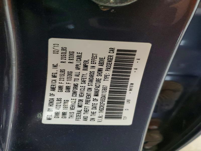 Продаж на аукціоні авто 2013 Honda Accord, vin: 1HGCR2F85DA115867, номер лоту: 63180846