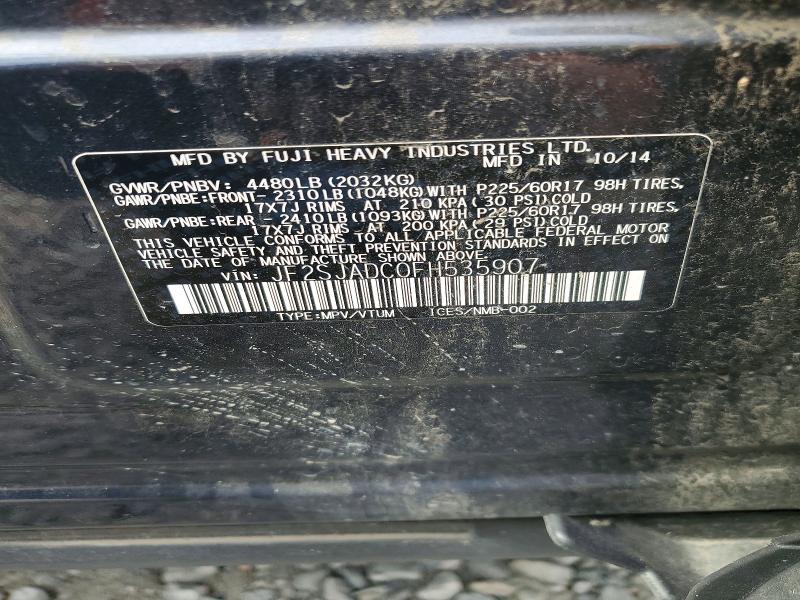 Продажа на аукционе авто 2015 Subaru Forester, vin: JF2SJADC0FH535907, номер лота: 59861376