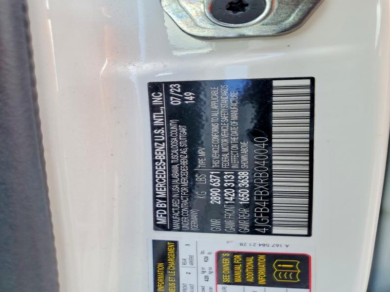 Aukcja sprzedaży 2024 Mercedes-benz Gle, vin: 4JGFB4FBXRB040040, numer aukcji: 59218666