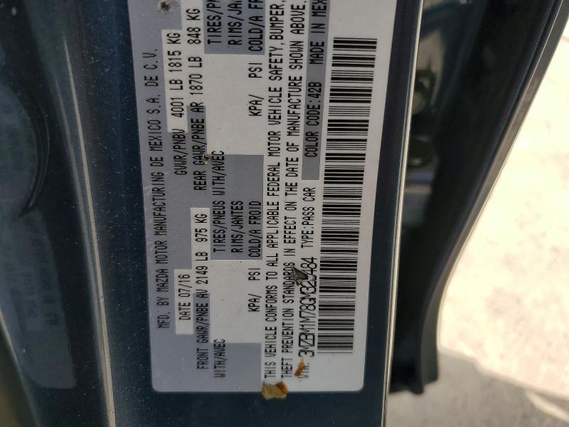 Продажа на аукционе авто 2016 Mazda 3, vin: 3MZBM1M78GM323484, номер лота: 59642766