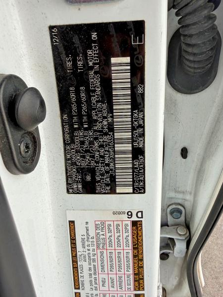 Aukcja sprzedaży 2017 Lexus Gx, vin: JTJBM7FX6H5163354, numer aukcji: 62357376