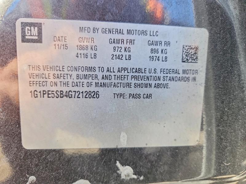 Продаж на аукціоні авто 2016 Chevrolet Cruze Limited, vin: 1G1PE5SB4G7212826, номер лоту: 58956186