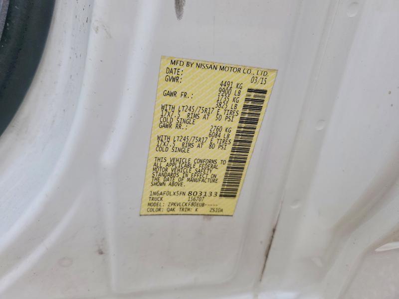 Aukcja sprzedaży 2015 Nissan Nv, vin: 1N6AF0LX5FN803133, numer aukcji: 64344136