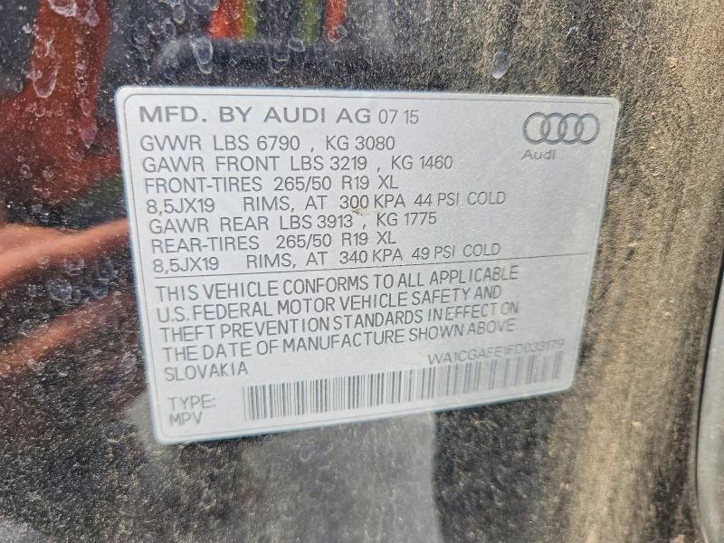 Продажа на аукционе авто 2015 Audi Q7, vin: WA1CGAFE1FD033179, номер лота: 63430836
