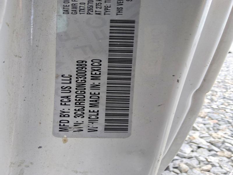 2022 Ram 1500 Classic მანქანა იყიდება აუქციონზე, vin: 3C6JR6DG0NG300989, აუქციონის ნომერი: 64599816