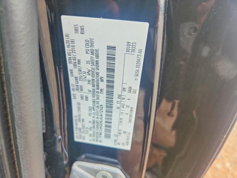 2018 Ford Escape მანქანა იყიდება აუქციონზე, vin: 1FMCU0GD9JUA12325, აუქციონის ნომერი: 61591856