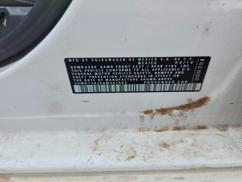 Продаж на аукціоні авто 2016 Volkswagen Jetta, vin: 3VWD17AJ5GM397563, номер лоту: 61931786