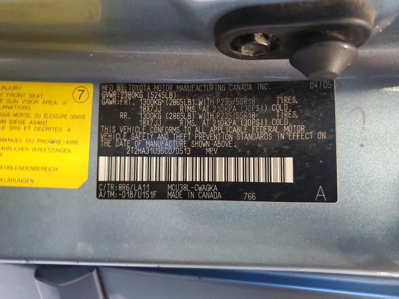 Продажа на аукционе авто 2005 Lexus Rx, vin: 2T2HA31U95C070513, номер лота: 61550036