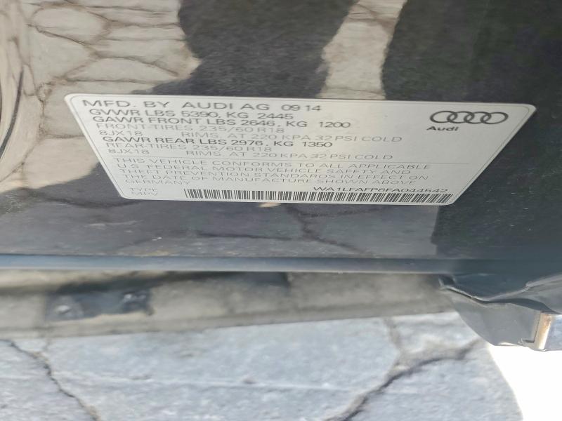 Продаж на аукціоні авто 2015 Audi Q5, vin: WA1LFAFP8FA044542, номер лоту: 61341276