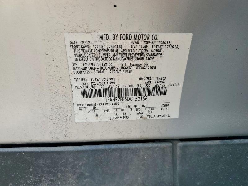 61221916 :رقم المزاد ، 1FAHP2E85DG152156 vin ، 2013 Ford Taurus مزاد بيع