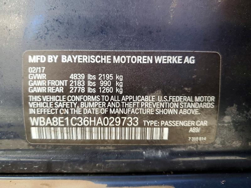 Продажа на аукционе авто 2017 Bmw 330e, vin: WBA8E1C36HA029733, номер лота: 61979546