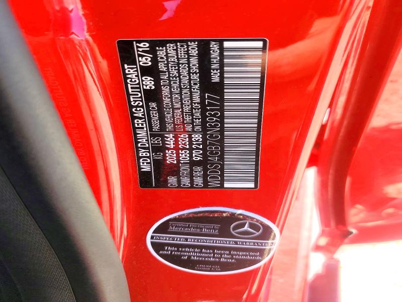 Auction sale of the 2016 Mercedes-benz Cla, vin: WDDSJ4GB7GN393177, lot number: 62892556