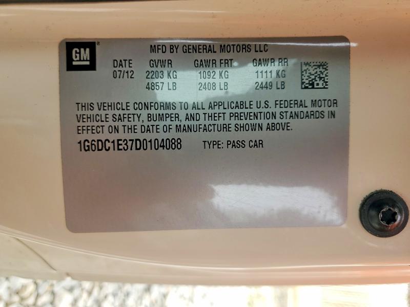2013 Cadillac Cts მანქანა იყიდება აუქციონზე, vin: 1G6DC1E37D0104088, აუქციონის ნომერი: 61687746