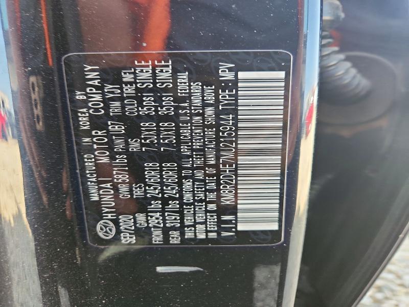 Продаж на аукціоні авто 2021 Hyundai Palisade, vin: KM8R2DHE7MU215944, номер лоту: 59260996