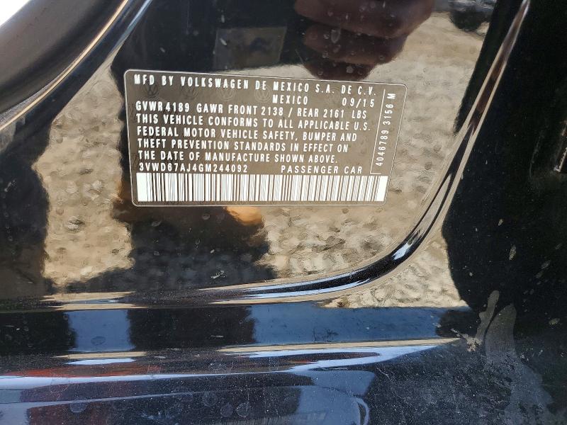 Продаж на аукціоні авто 2016 Volkswagen Jetta, vin: 3VWD67AJ4GM244092, номер лоту: 60496006