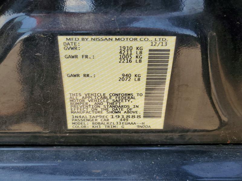 Продаж на аукціоні авто 2014 Nissan Altima, vin: 1N4AL3AP9EC191888, номер лоту: 63431716