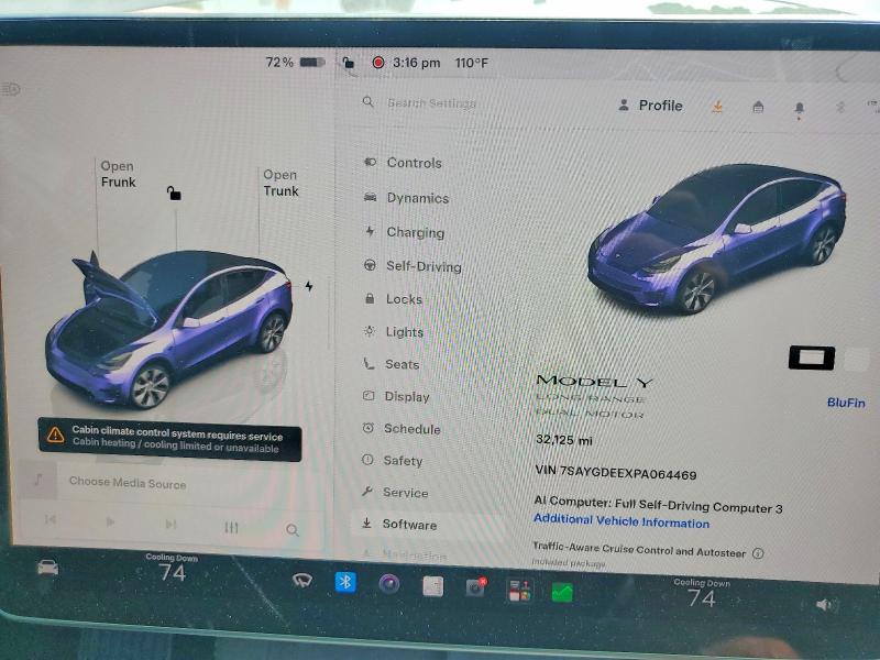 2023 Tesla Model Y მანქანა იყიდება აუქციონზე, vin: 7SAYGDEEXPA064469, აუქციონის ნომერი: 59262186