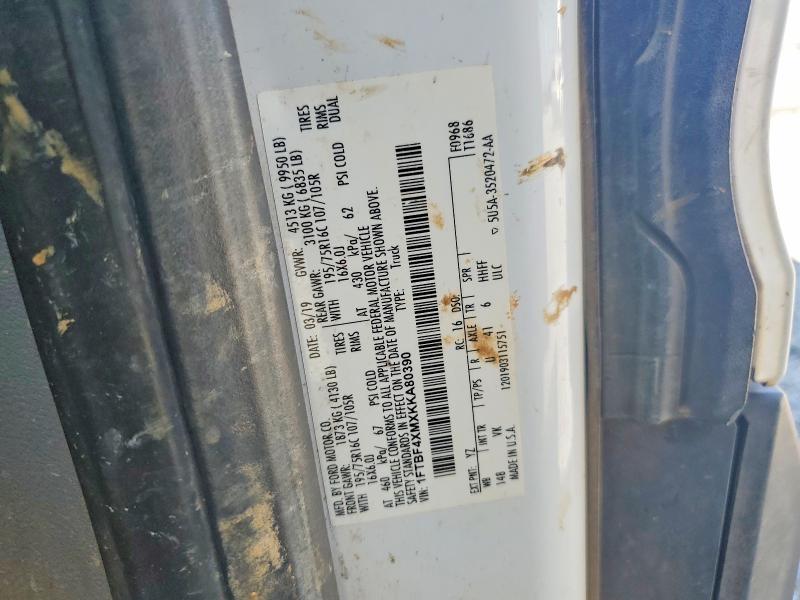 Продажа на аукционе авто 2019 Ford Transit, vin: 1FTBF4XMXKKA80390, номер лота: 59809446