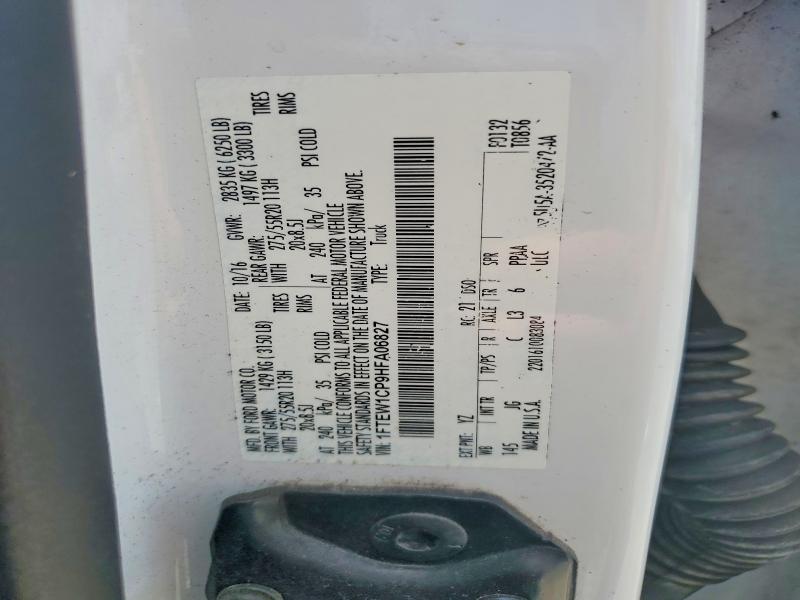 2017 Ford F150 მანქანა იყიდება აუქციონზე, vin: 1FTEW1CP9HFA06827, აუქციონის ნომერი: 60650516
