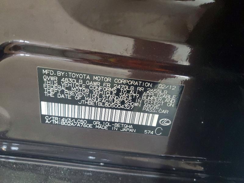 Продаж на аукціоні авто 2013 Lexus Gs, vin: JTHBE1BL8D5004327, номер лоту: 62458476