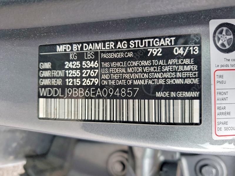 Aukcja sprzedaży 2014 Mercedes-benz Cls, vin: WDDLJ9BB6EA094857, numer aukcji: 61999066