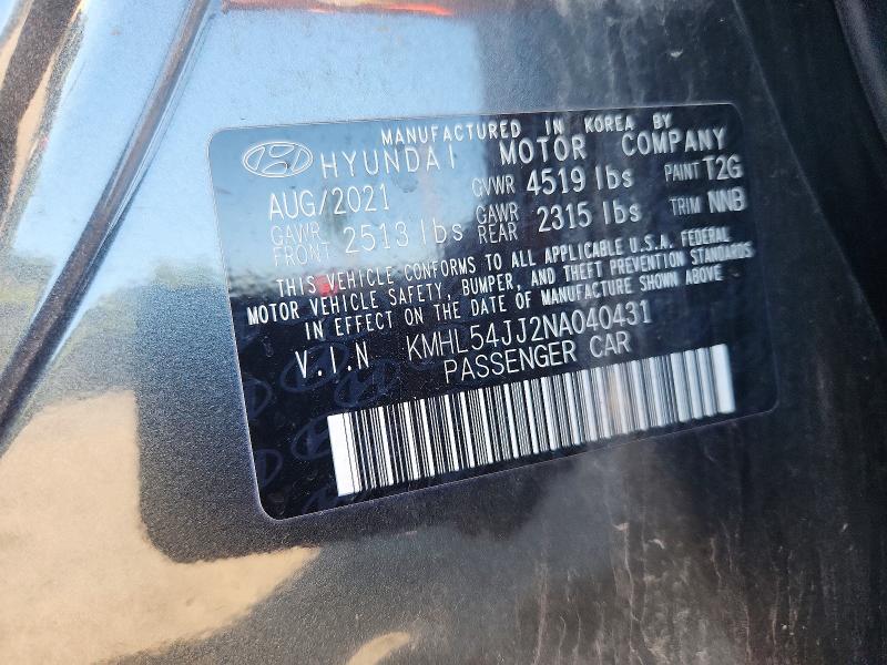 Продажа на аукционе авто 2022 Hyundai Sonata Hybrid, vin: KMHL54JJ2NA040431, номер лота: 61860006