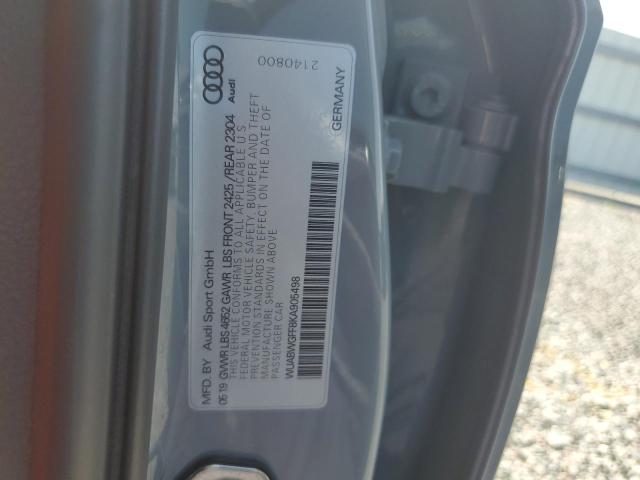 Продаж на аукціоні авто 2019 Audi Rs3, vin: WUABWGFF8KA905498, номер лоту: 59327906