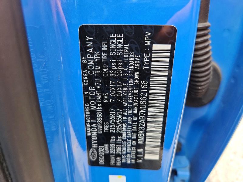Продаж на аукціоні авто 2022 Hyundai Kona, vin: KM8K32AB7NU862168, номер лоту: 60235246