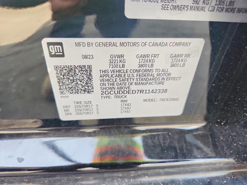 60615356 :رقم المزاد ، 2GCUDDED7R1142338 vin ، 2024 Chevrolet Silverado مزاد بيع