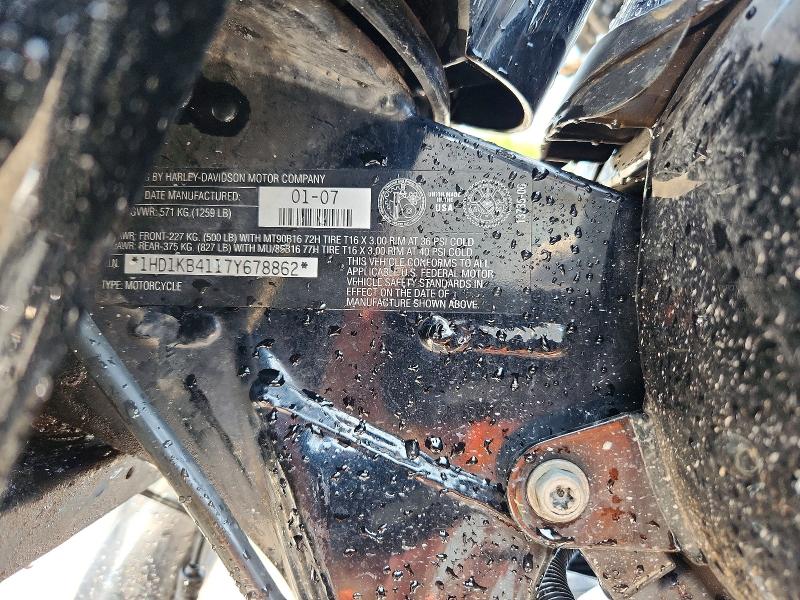 62140646 :رقم المزاد ، 1HD1KB4117Y678862 vin ، 2007 Harley-davidson Flhx مزاد بيع