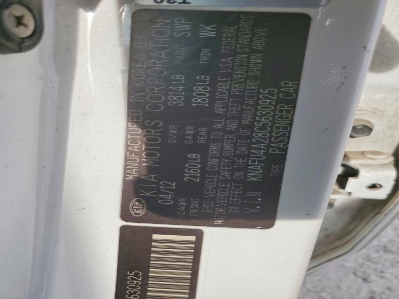 Aukcja sprzedaży 2012 Kia Forte, vin: KNAFU4A28C5630925, numer aukcji: 62475946