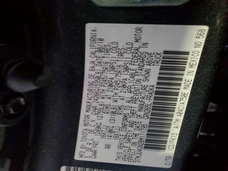 60293216 :رقم المزاد ، 3TMJU4GN2BM111795 vin ، 2011 Toyota Tacoma مزاد بيع