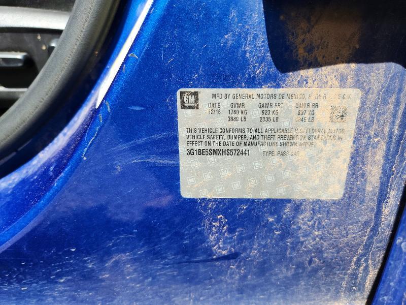 60966316 :رقم المزاد ، 3G1BE5SMXHS572441 vin ، 2017 Chevrolet Cruze مزاد بيع
