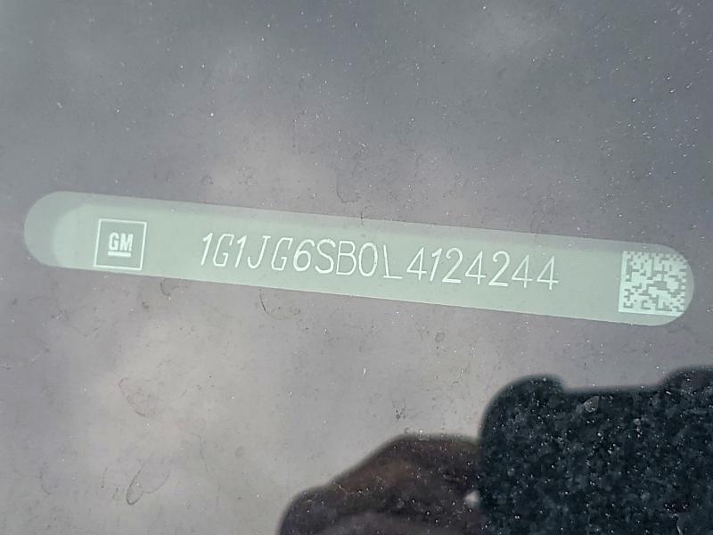61930526 :رقم المزاد ، 1G1JG6SB0L4124244 vin ، 2020 Chevrolet Sonic مزاد بيع