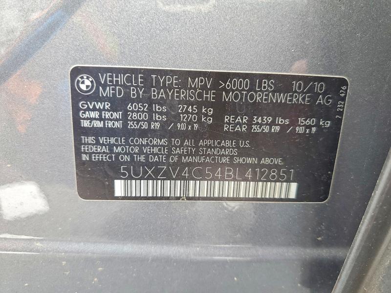 Aukcja sprzedaży 2011 Bmw X5, vin: 5UXZV4C54BL412851, numer aukcji: 60275456
