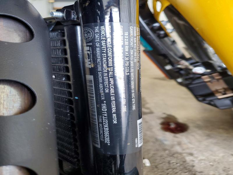 60047136 :رقم المزاد ، 1HD1YJJ22KB066302 vin ، 2019 Harley-davidson Fxbb مزاد بيع