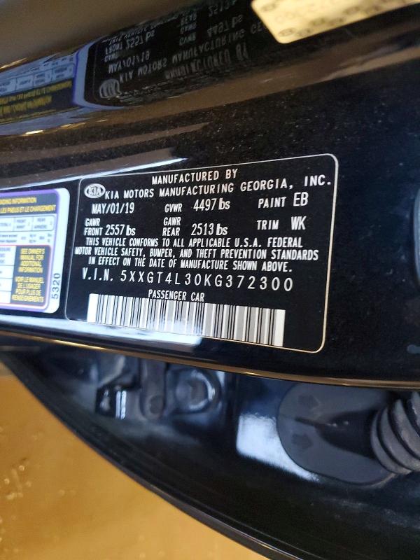 85790985 :رقم المزاد ، 5XXGT4L30KG372300 vin ، 2019 Kia Optima مزاد بيع
