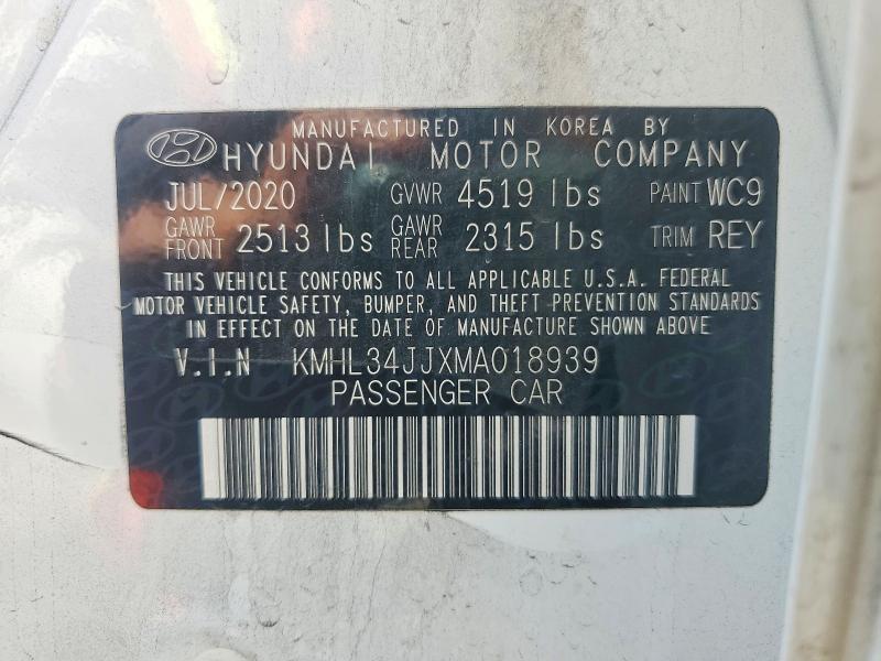 Продажа на аукционе авто 2021 Hyundai Sonata Hybrid, vin: KMHL34JJXMA018939, номер лота: 60472266