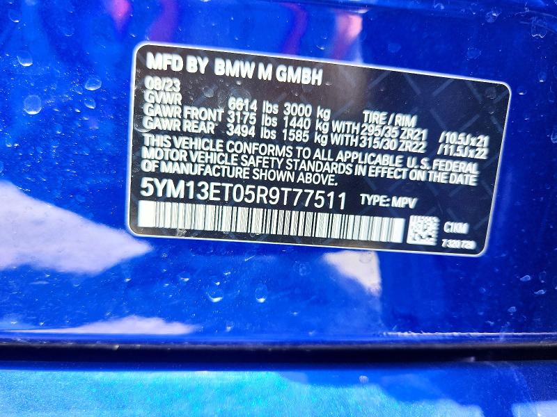 59890476 :رقم المزاد ، 5YM13ET05R9T77511 vin ، 2024 Bmw X5 مزاد بيع