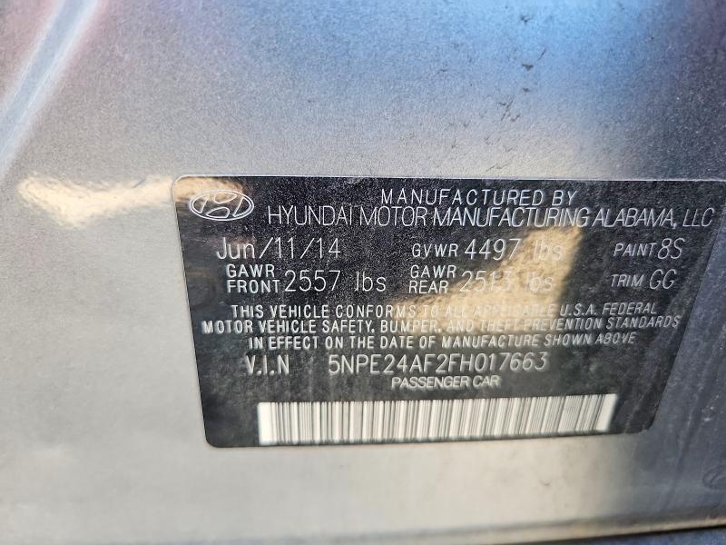Продажа на аукционе авто 2015 Hyundai Sonata, vin: 5NPE24AF2FH017663, номер лота: 59911516