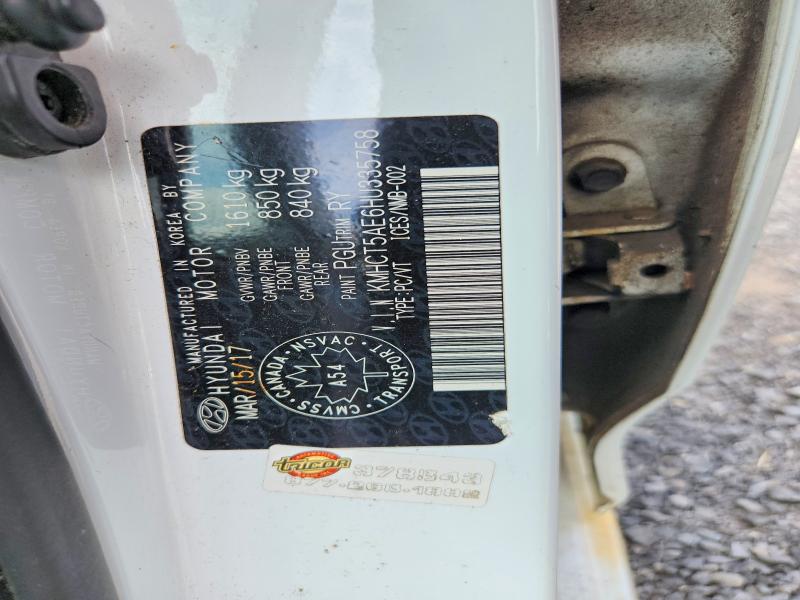 61512626 :رقم المزاد ، KMHCT5AE6HU335758 vin ، 2017 Hyundai Accent مزاد بيع