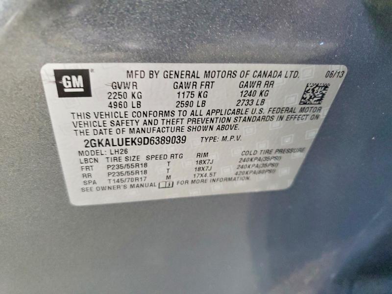 Продажа на аукционе авто 2013 Gmc Terrain, vin: 2GKALUEK9D6389039, номер лота: 59384956