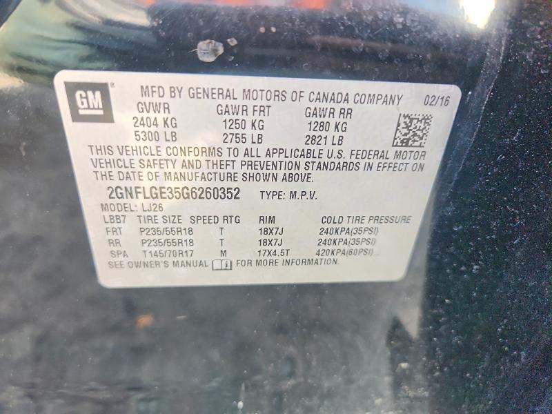 Продажа на аукционе авто 2016 Chevrolet Equinox, vin: 2GNFLGE35G6260352, номер лота: 85975265
